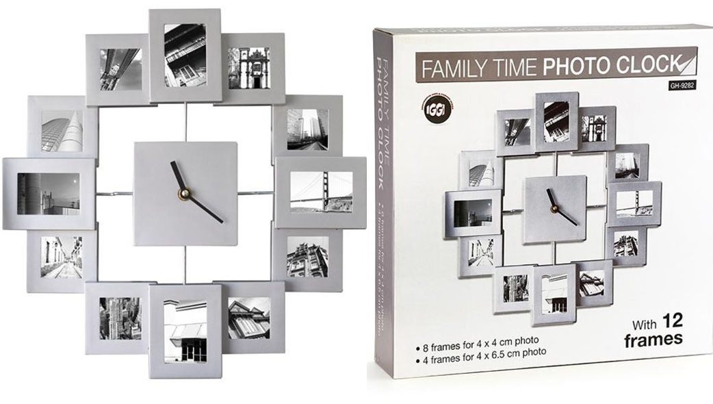 clock multi photo frame