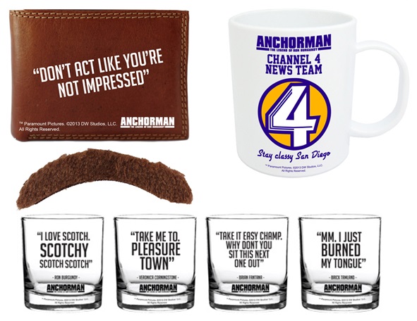 A selection of Anchorman gifts