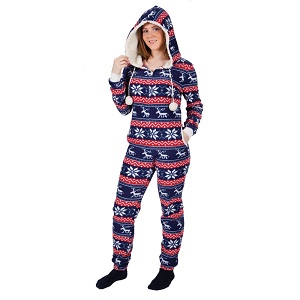 A girl wearing one of our Christmas onesies.