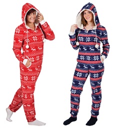 Red and Blue Christmas Onesies