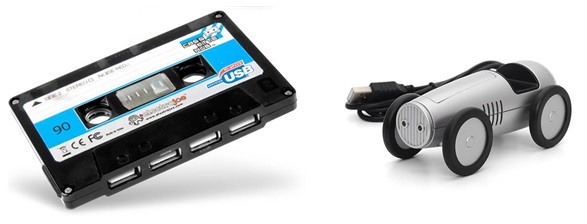 USB Hubs - Cassette Tape and Racecar