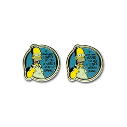 Homer Simpson Cufflinks: Not Worth Doing