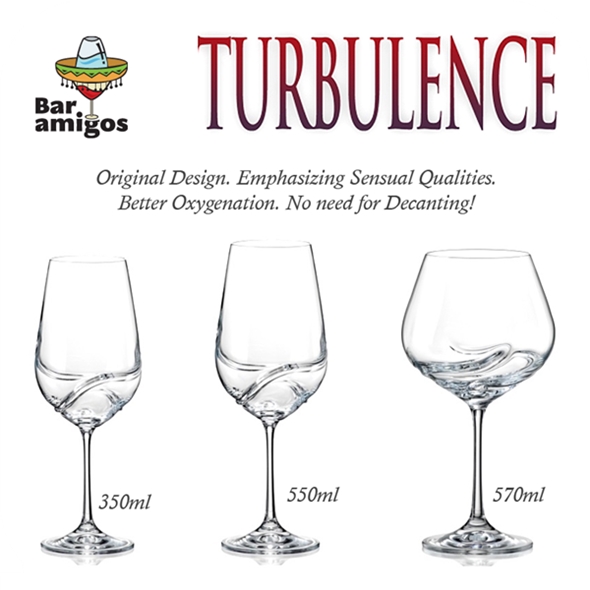 Turbulence Wine Glasses (550ml, 2 Pack)