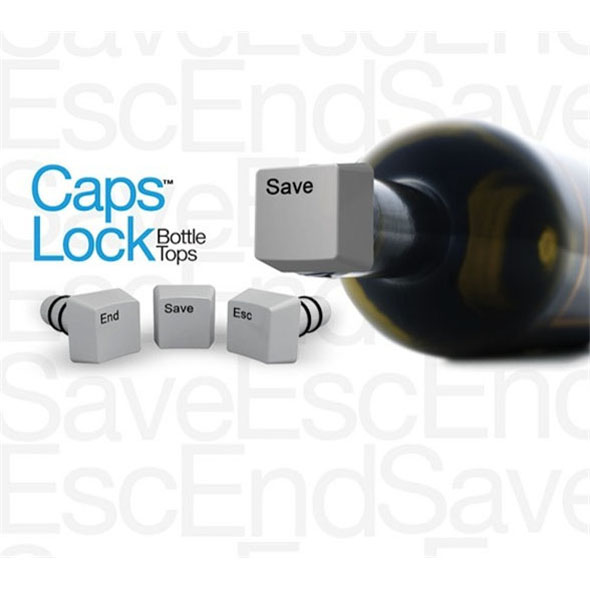 Caps Lock Bottle Stoppers