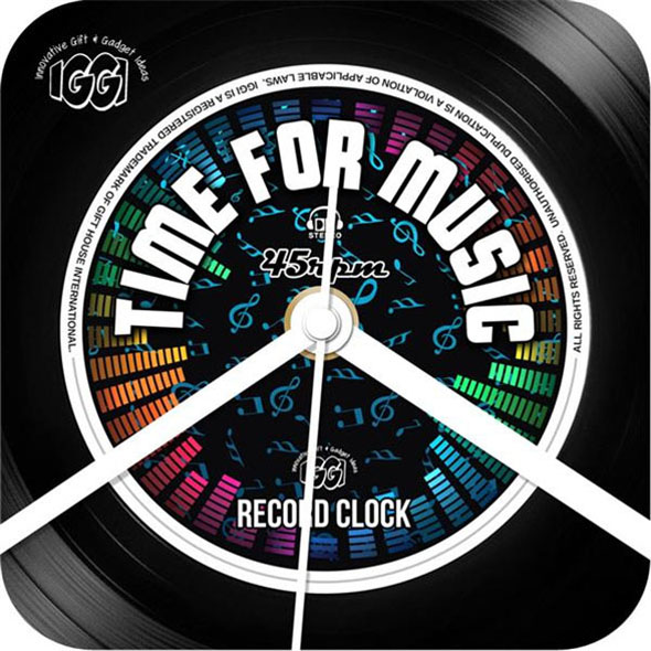 Retro Record Clock: Time For Music
