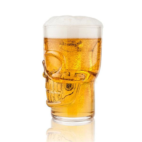 Final Touch Skull Beer Pint Glass