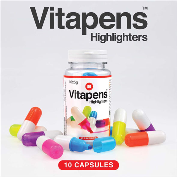 Vitapens Highlighters: Vitamin Shaped Highlighters