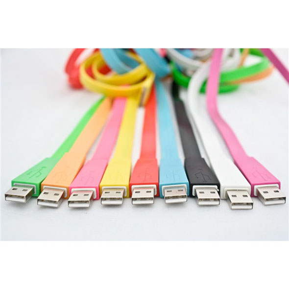 Flat USB cable for iPhone and iPod