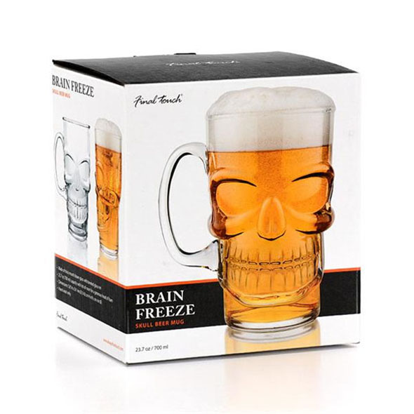 Final Touch Skull Beer Pint Glass