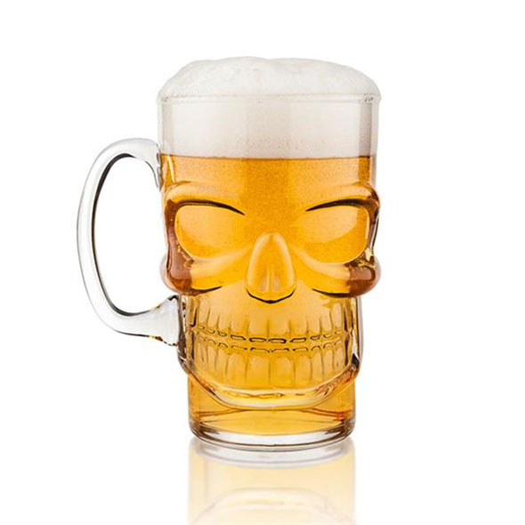 Final Touch Skull Beer Pint Glass