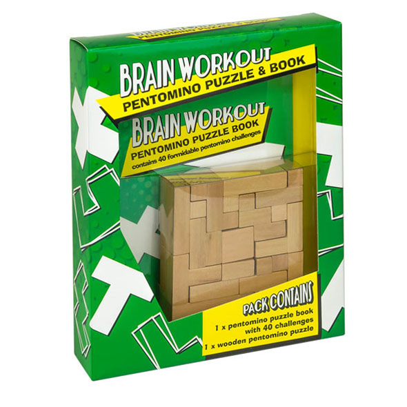 Brain Workout Pentomino Puzzle & Book