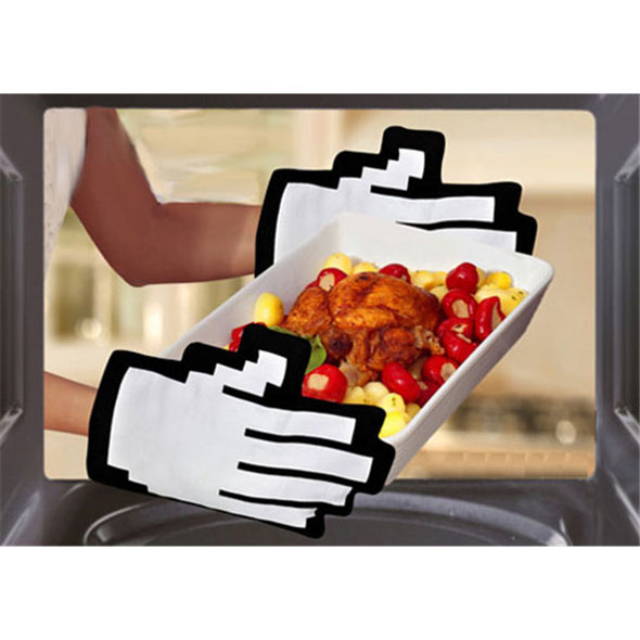 Pixel Hand Oven Mitts