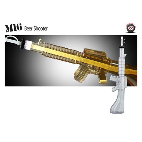 M-16 Beer Shooter: Gun Shaped Beer Flask