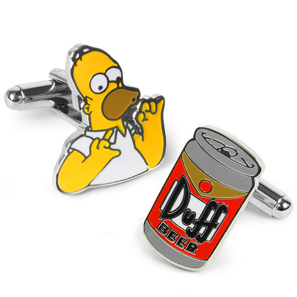 Homer Simpson and Duff Beer Cufflinks