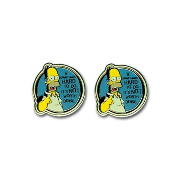 Homer Simpson Cufflinks: Not Worth Doing