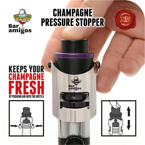 Bar Amigos Champagne Pressure Stopper