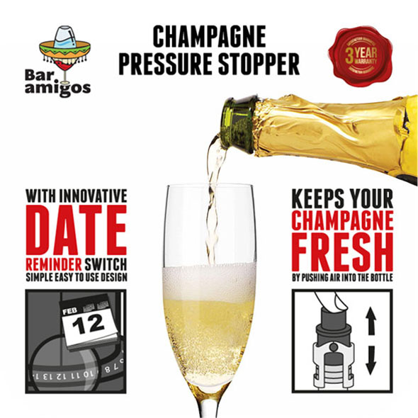 Bar Amigos Champagne Pressure Stopper