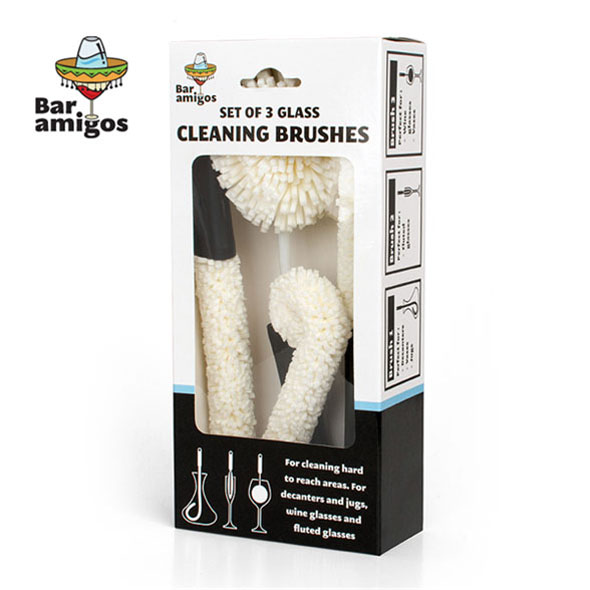 Bar Amigos Set of 3 Cleaning Brushes