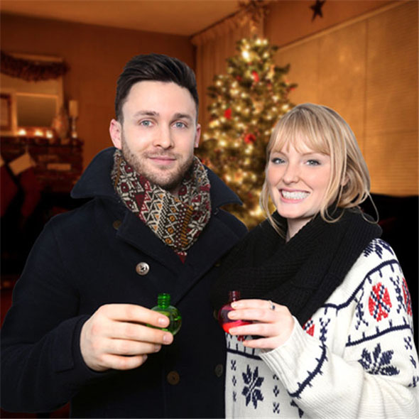 Christmas Spirits: Drinking Flask Christmas Tree Baubles